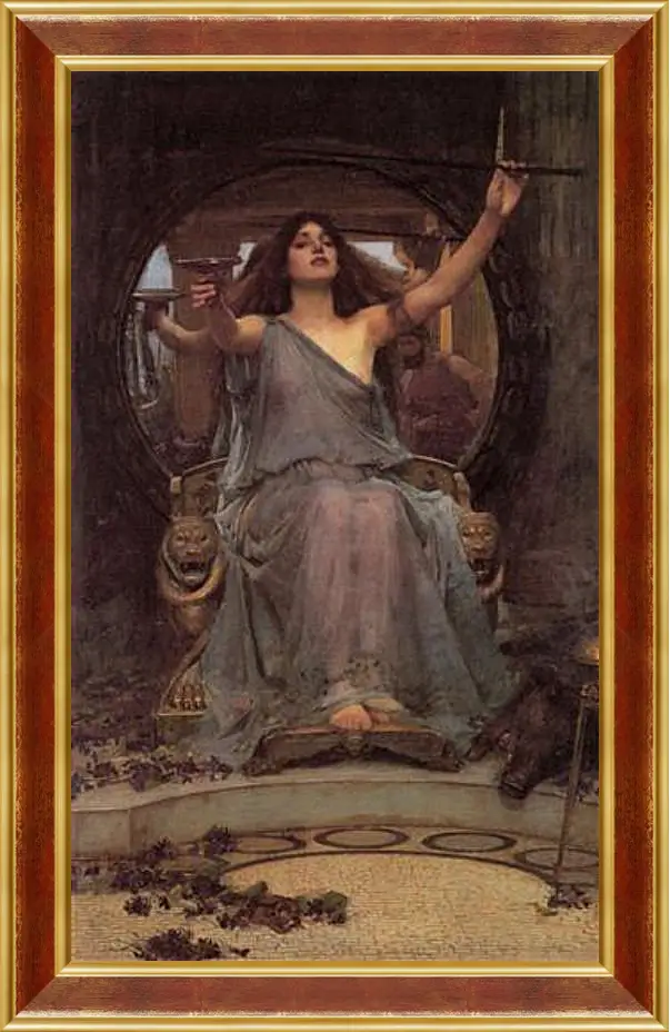 Картина в раме - Circe Offering the Cup to Ulysses. Джон Уотерхаус