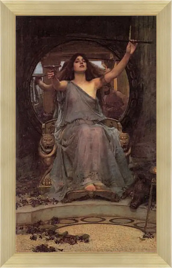 Картина в раме - Circe Offering the Cup to Ulysses. Джон Уотерхаус