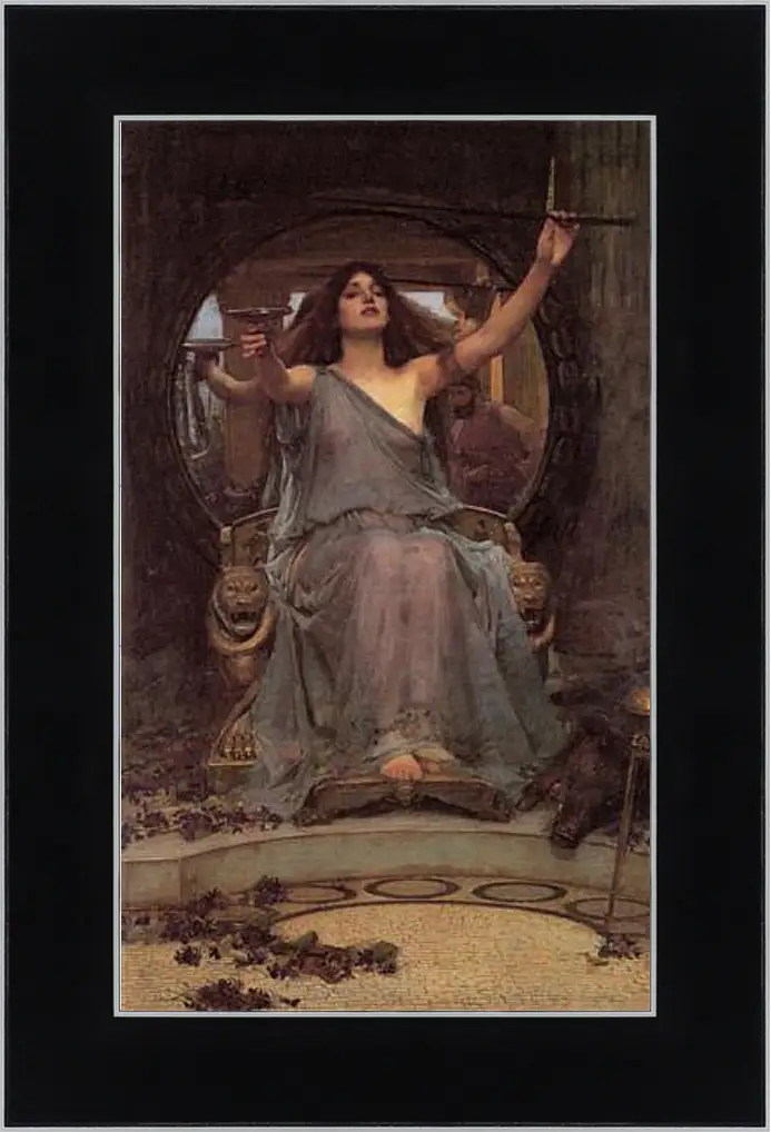 Картина в раме - Circe Offering the Cup to Ulysses. Джон Уотерхаус