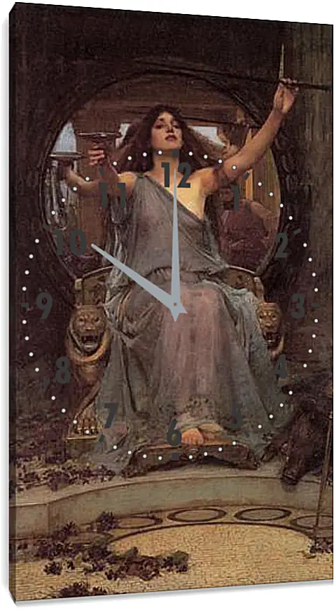 Часы картина - Circe Offering the Cup to Ulysses. Джон Уотерхаус