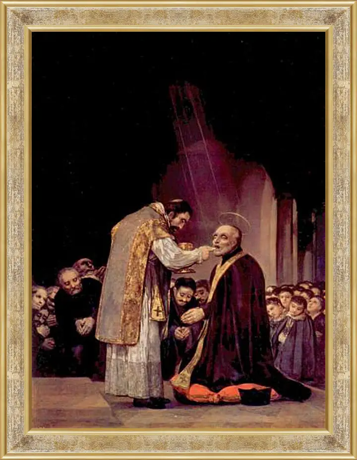 Картина в раме - The Last Communion of St. Joseph of Calasanza. Франсиско Гойя