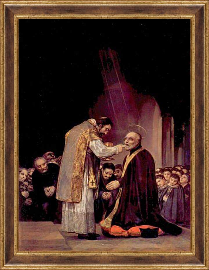 Картина в раме - The Last Communion of St. Joseph of Calasanza. Франсиско Гойя
