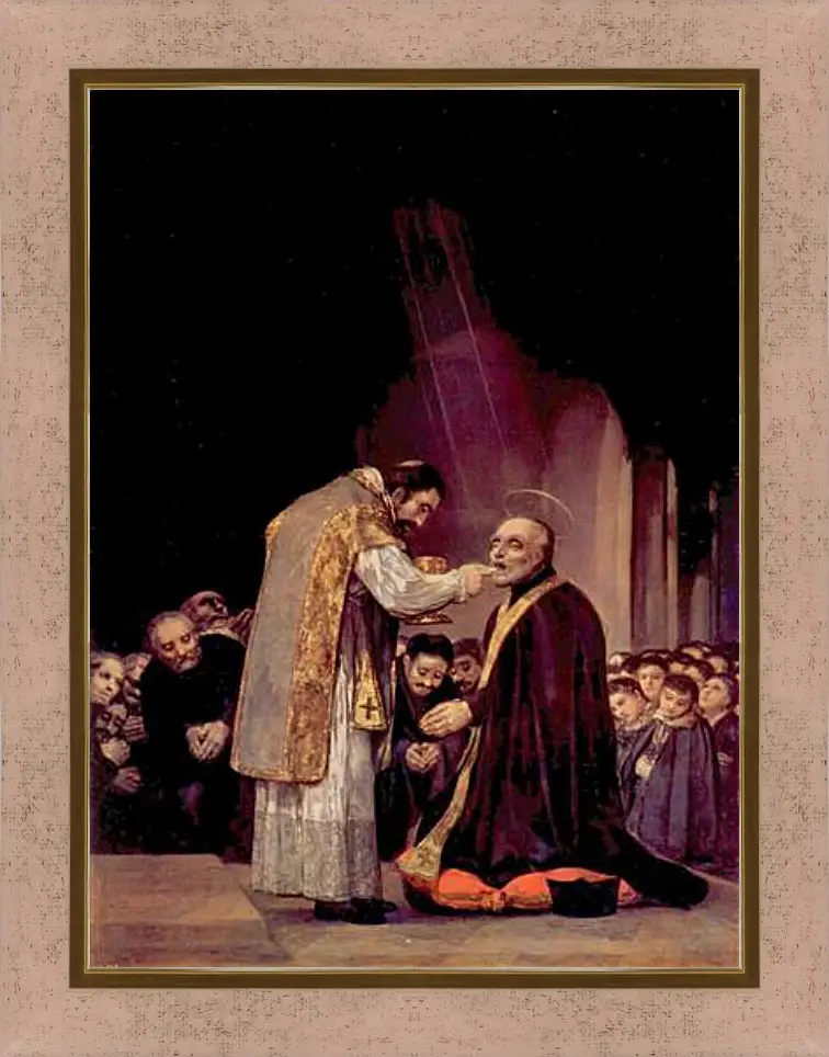 Картина в раме - The Last Communion of St. Joseph of Calasanza. Франсиско Гойя