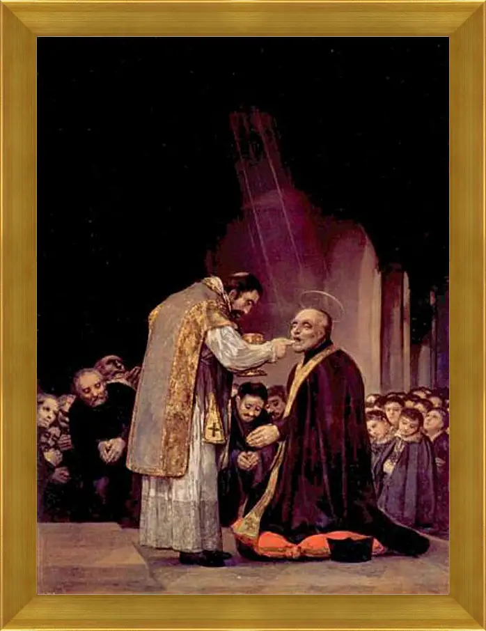 Картина в раме - The Last Communion of St. Joseph of Calasanza. Франсиско Гойя