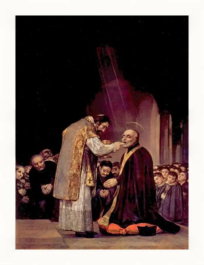 Картина в раме - The Last Communion of St. Joseph of Calasanza. Франсиско Гойя