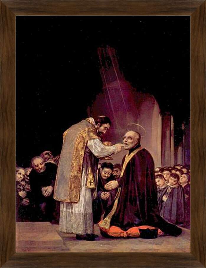 Картина в раме - The Last Communion of St. Joseph of Calasanza. Франсиско Гойя