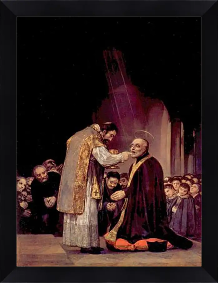 Картина в раме - The Last Communion of St. Joseph of Calasanza. Франсиско Гойя