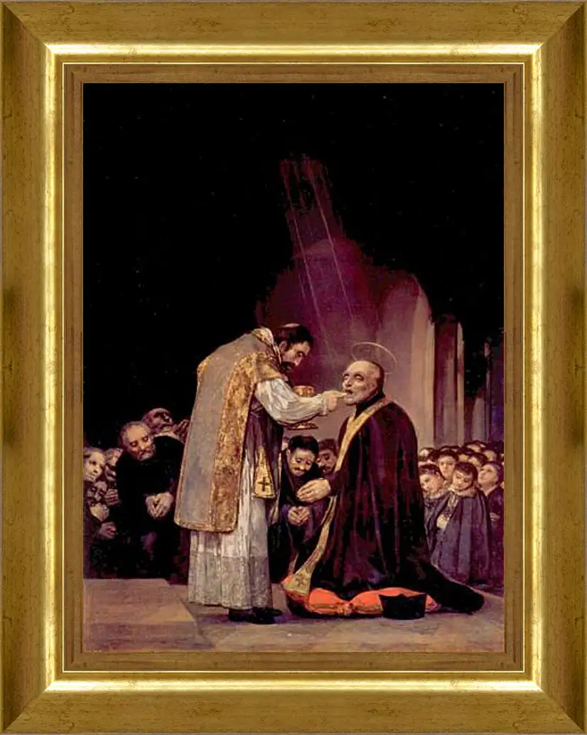 Картина в раме - The Last Communion of St. Joseph of Calasanza. Франсиско Гойя