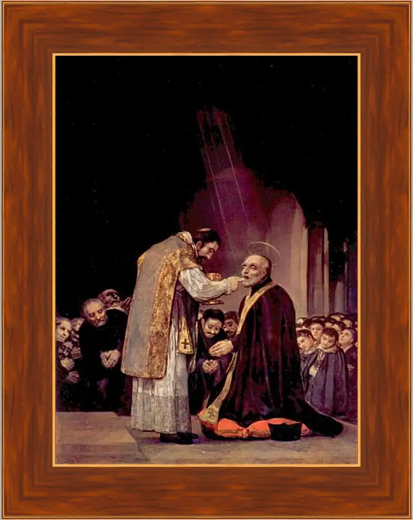 Картина в раме - The Last Communion of St. Joseph of Calasanza. Франсиско Гойя