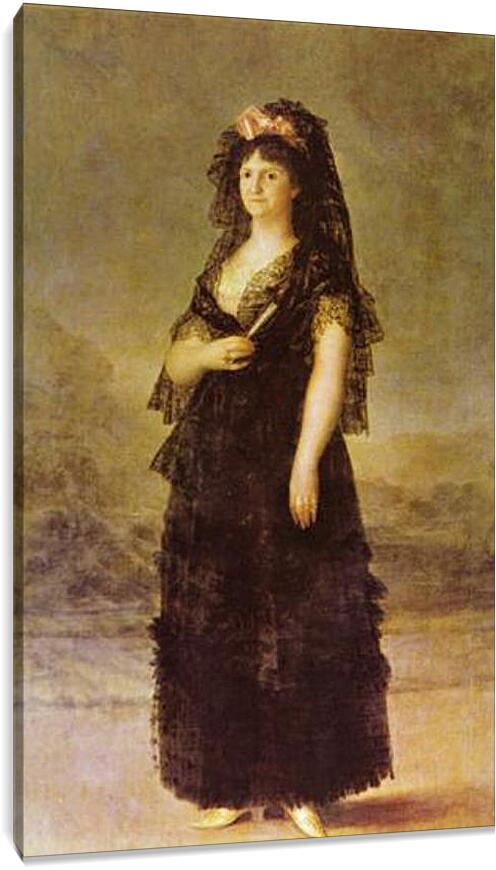 Постер и плакат - Portrait of the Queen of Spain Maria Louisa, nee Bourbon-Parma. Франсиско Гойя