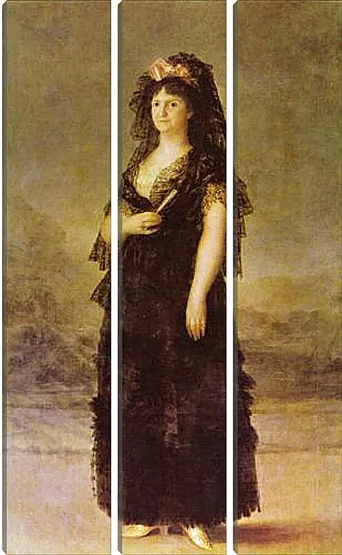 Модульная картина - Portrait of the Queen of Spain Maria Louisa, nee Bourbon-Parma. Франсиско Гойя