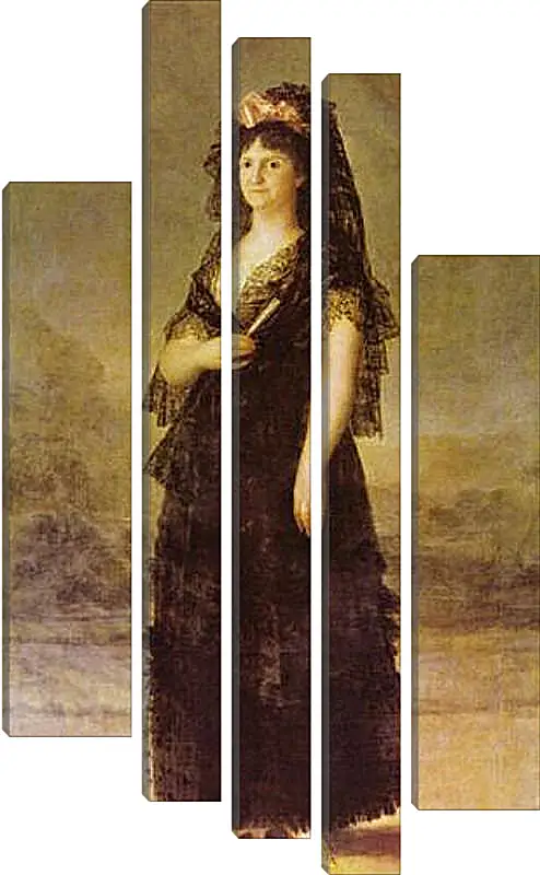 Модульная картина - Portrait of the Queen of Spain Maria Louisa, nee Bourbon-Parma. Франсиско Гойя