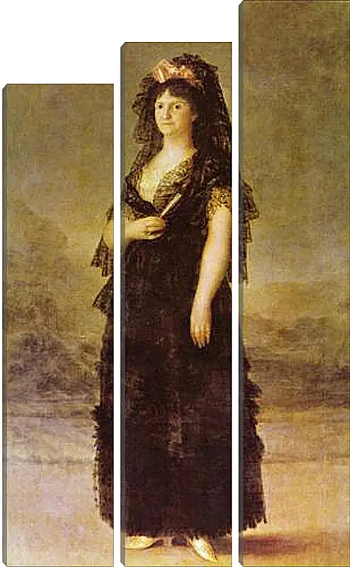 Модульная картина - Portrait of the Queen of Spain Maria Louisa, nee Bourbon-Parma. Франсиско Гойя