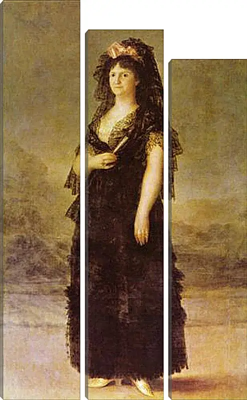 Модульная картина - Portrait of the Queen of Spain Maria Louisa, nee Bourbon-Parma. Франсиско Гойя