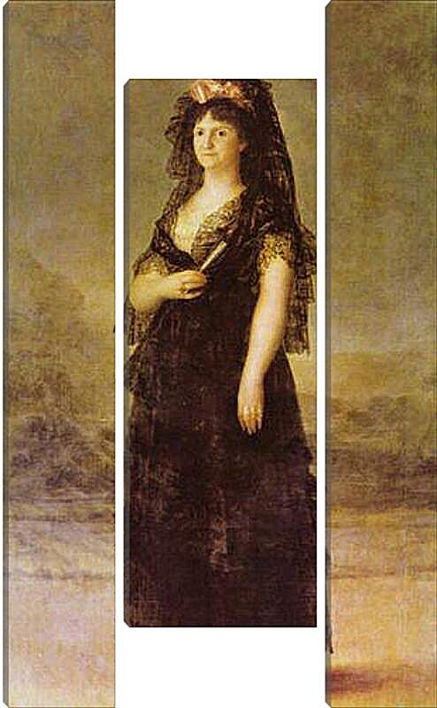Модульная картина - Portrait of the Queen of Spain Maria Louisa, nee Bourbon-Parma. Франсиско Гойя