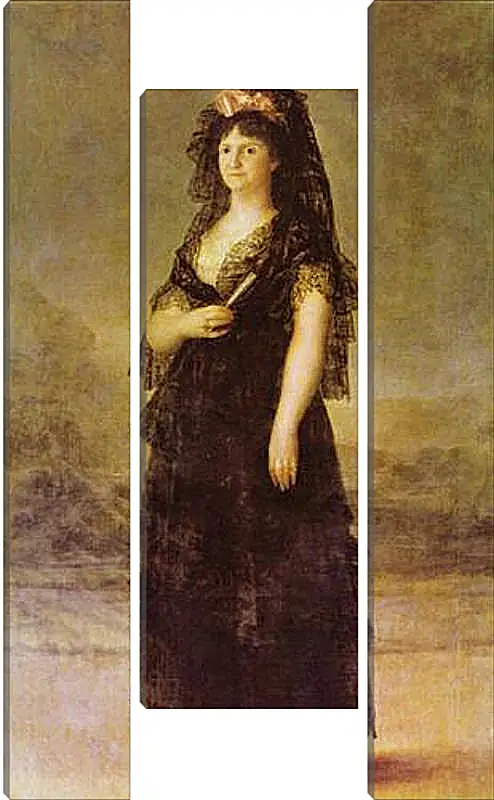 Модульная картина - Portrait of the Queen of Spain Maria Louisa, nee Bourbon-Parma. Франсиско Гойя