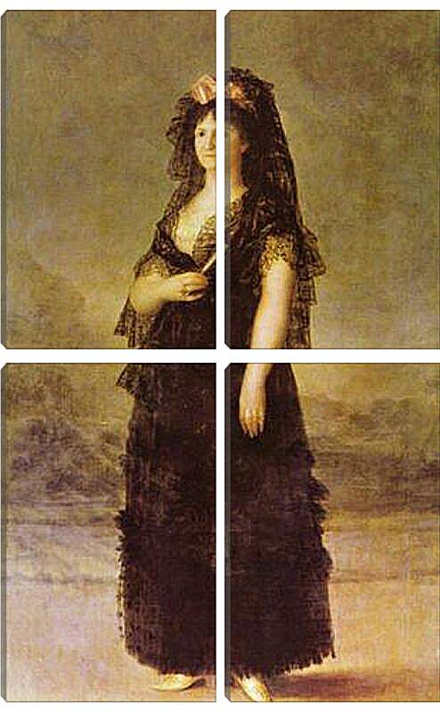 Модульная картина - Portrait of the Queen of Spain Maria Louisa, nee Bourbon-Parma. Франсиско Гойя