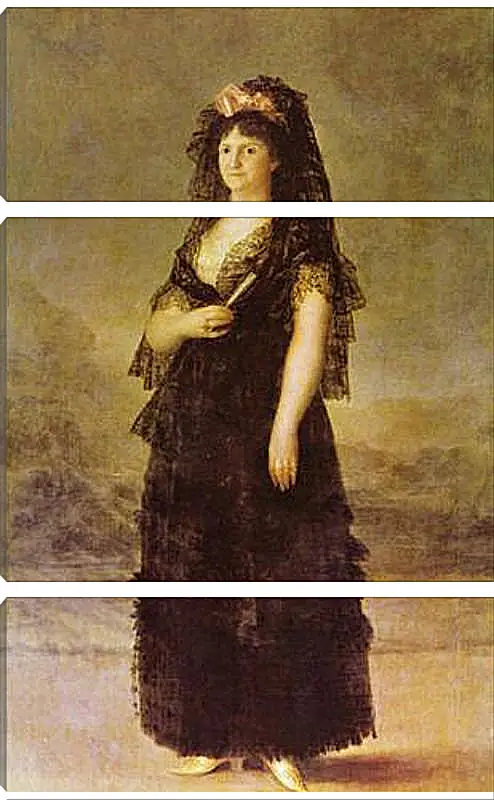 Модульная картина - Portrait of the Queen of Spain Maria Louisa, nee Bourbon-Parma. Франсиско Гойя