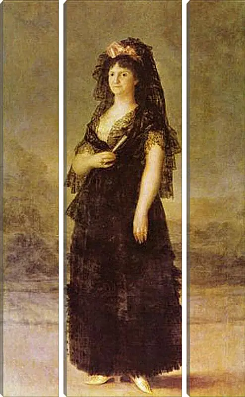 Модульная картина - Portrait of the Queen of Spain Maria Louisa, nee Bourbon-Parma. Франсиско Гойя