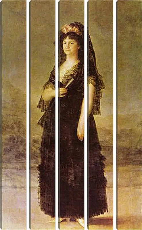 Модульная картина - Portrait of the Queen of Spain Maria Louisa, nee Bourbon-Parma. Франсиско Гойя