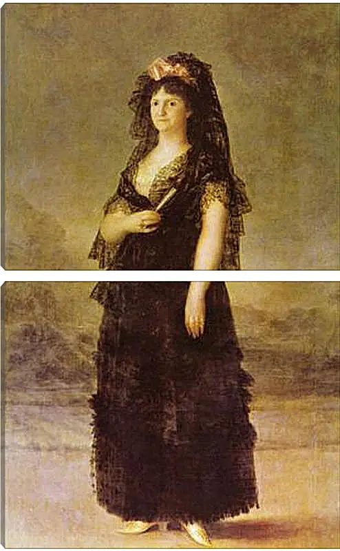 Модульная картина - Portrait of the Queen of Spain Maria Louisa, nee Bourbon-Parma. Франсиско Гойя