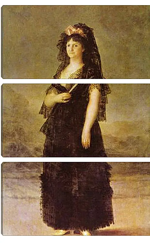 Модульная картина - Portrait of the Queen of Spain Maria Louisa, nee Bourbon-Parma. Франсиско Гойя