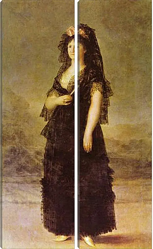 Модульная картина - Portrait of the Queen of Spain Maria Louisa, nee Bourbon-Parma. Франсиско Гойя