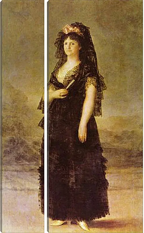 Модульная картина - Portrait of the Queen of Spain Maria Louisa, nee Bourbon-Parma. Франсиско Гойя