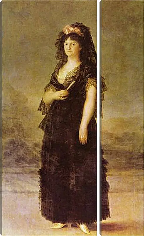 Модульная картина - Portrait of the Queen of Spain Maria Louisa, nee Bourbon-Parma. Франсиско Гойя