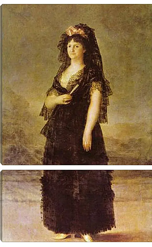 Модульная картина - Portrait of the Queen of Spain Maria Louisa, nee Bourbon-Parma. Франсиско Гойя