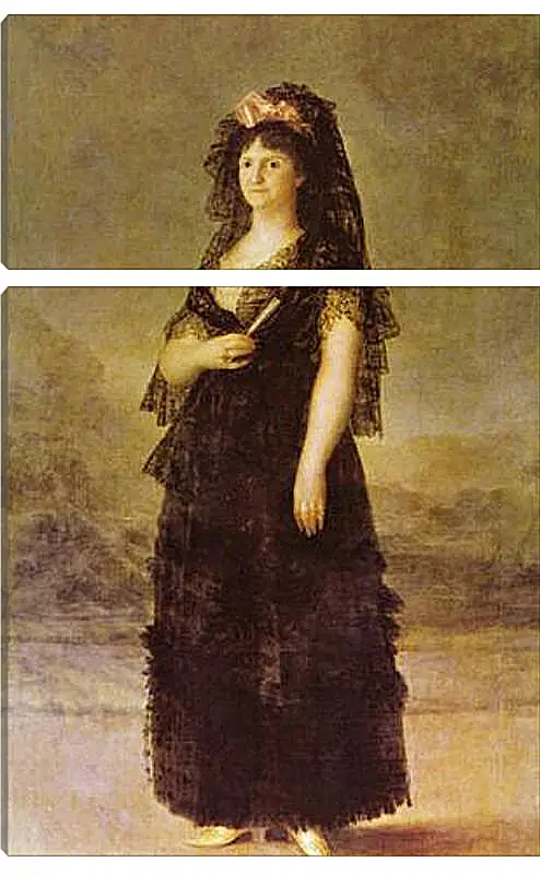 Модульная картина - Portrait of the Queen of Spain Maria Louisa, nee Bourbon-Parma. Франсиско Гойя