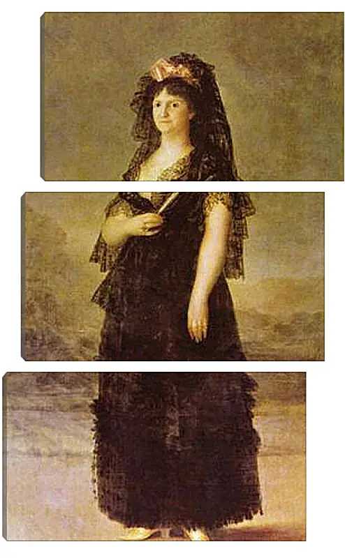 Модульная картина - Portrait of the Queen of Spain Maria Louisa, nee Bourbon-Parma. Франсиско Гойя