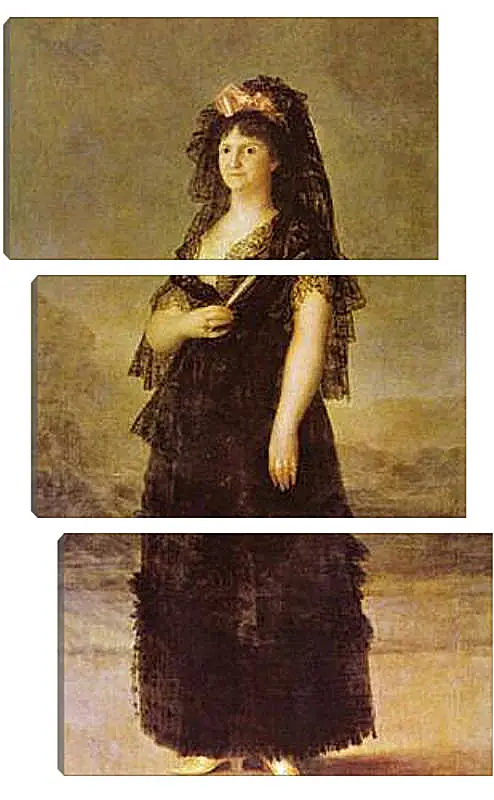 Модульная картина - Portrait of the Queen of Spain Maria Louisa, nee Bourbon-Parma. Франсиско Гойя