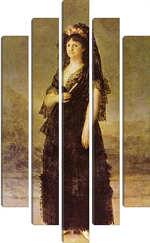 Модульная картина - Portrait of the Queen of Spain Maria Louisa, nee Bourbon-Parma. Франсиско Гойя