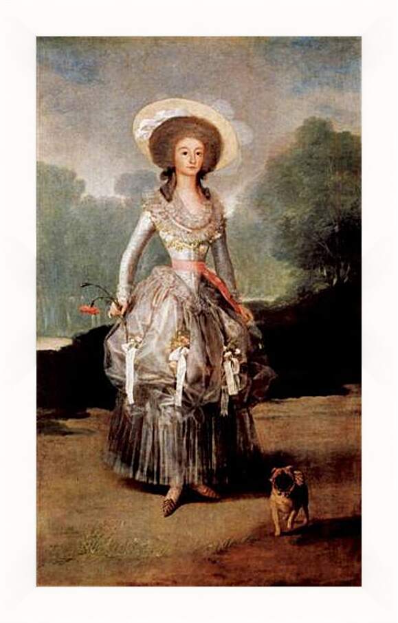 Картина в раме - La marquesa de Pontejos y Sandoval. Франсиско Гойя