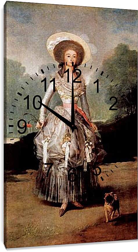 Часы картина - La marquesa de Pontejos y Sandoval. Франсиско Гойя