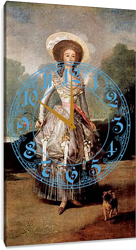 Часы картина - La marquesa de Pontejos y Sandoval. Франсиско Гойя