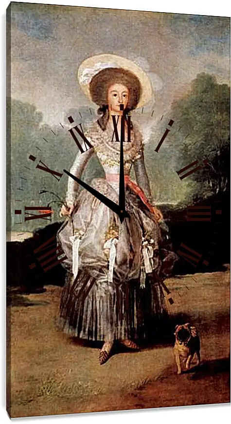 Часы картина - La marquesa de Pontejos y Sandoval. Франсиско Гойя