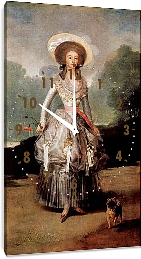 Часы картина - La marquesa de Pontejos y Sandoval. Франсиско Гойя