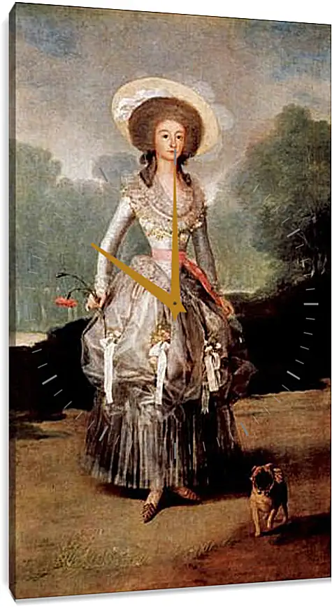 Часы картина - La marquesa de Pontejos y Sandoval. Франсиско Гойя