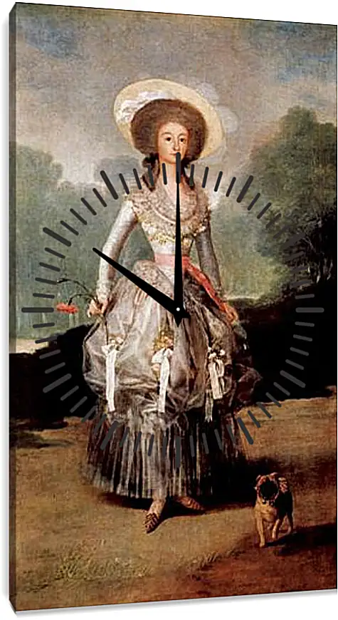 Часы картина - La marquesa de Pontejos y Sandoval. Франсиско Гойя