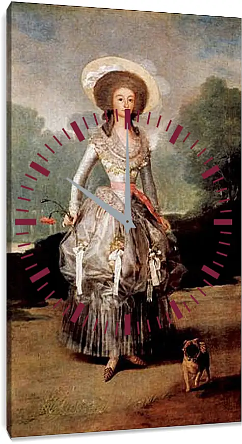 Часы картина - La marquesa de Pontejos y Sandoval. Франсиско Гойя