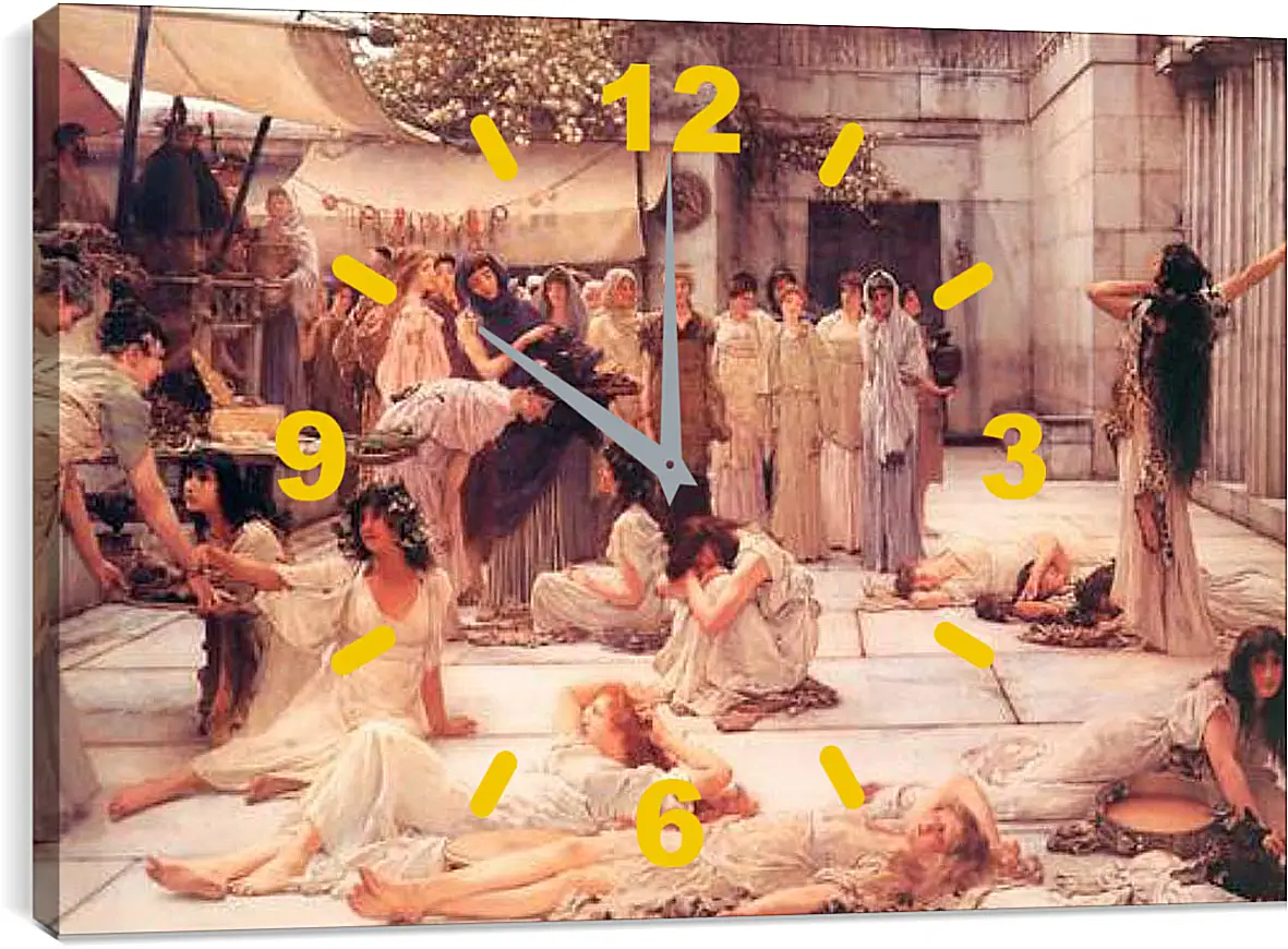 Часы картина - The Women of Amphissa. Лоуренс Альма-Тадема