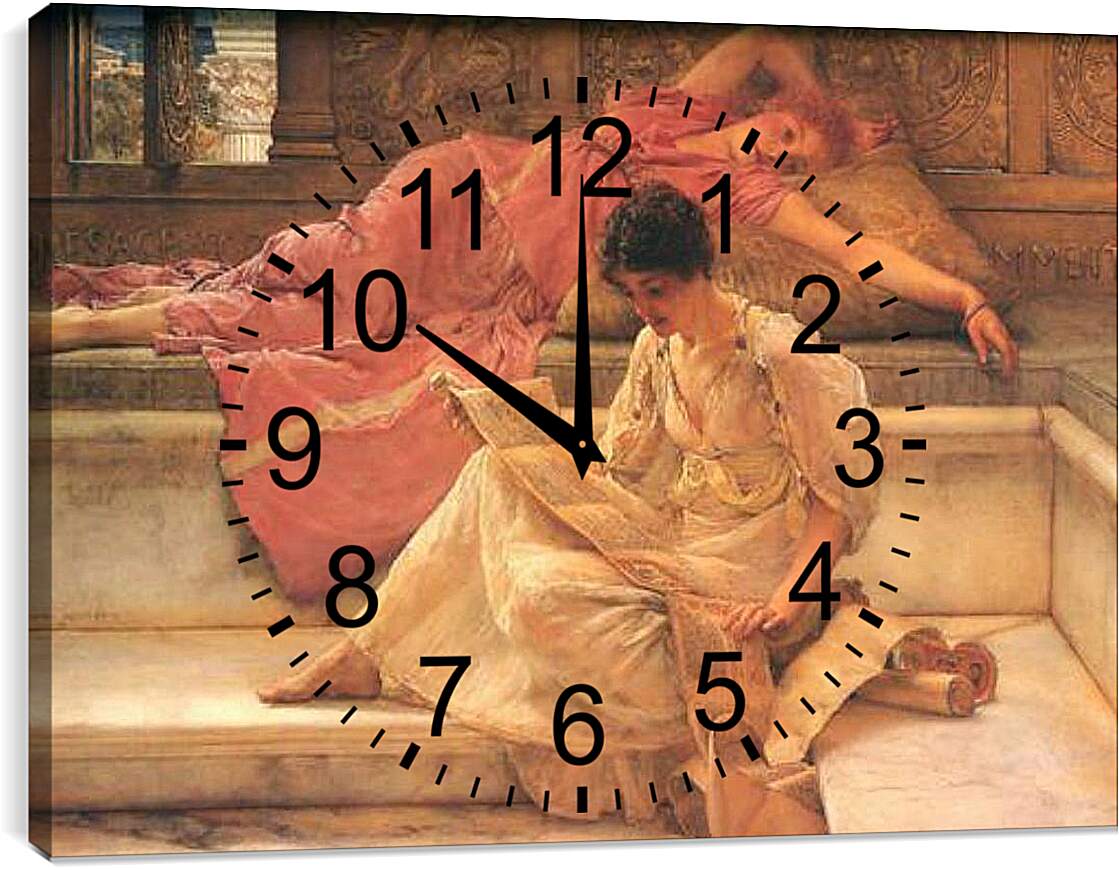 Часы картина - The Favourite Poet. Лоуренс Альма-Тадема
