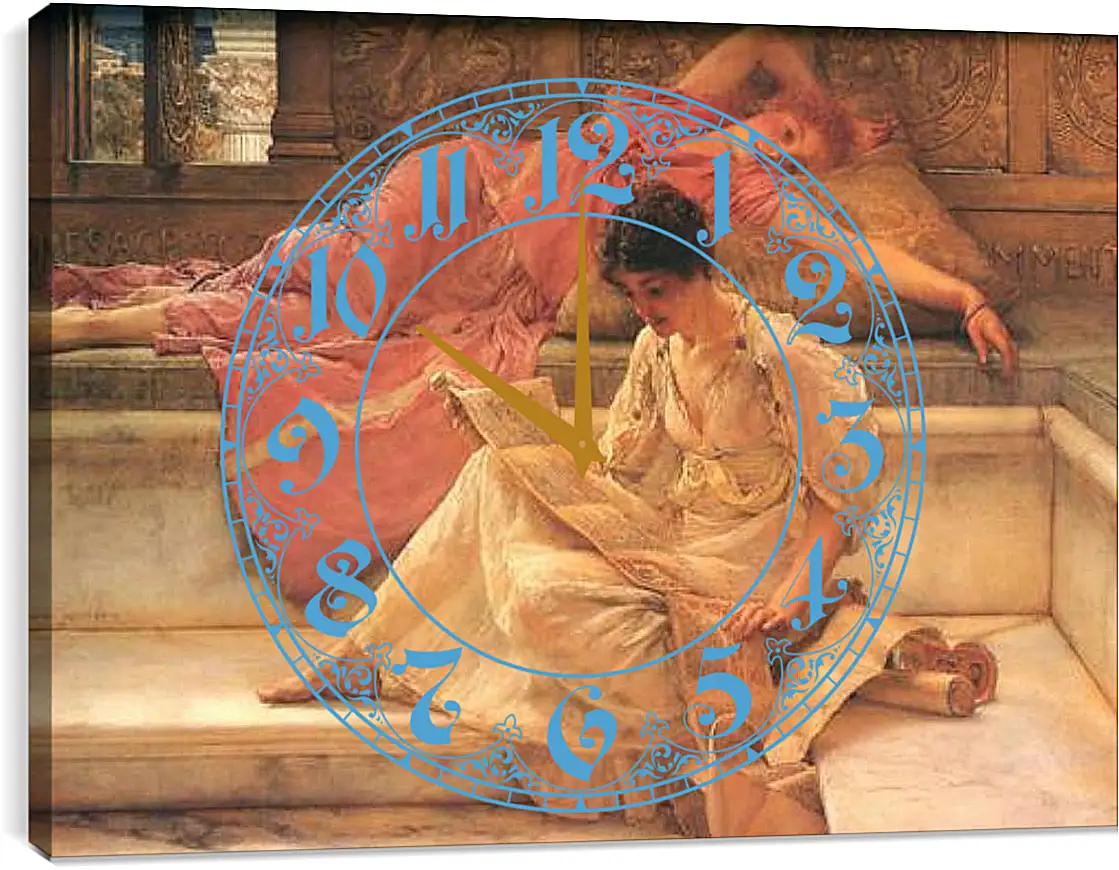 Часы картина - The Favourite Poet. Лоуренс Альма-Тадема