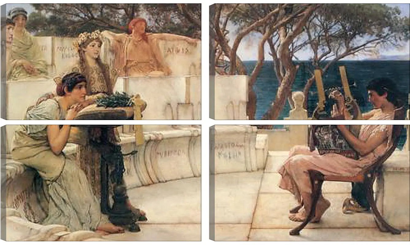 Модульная картина - Sappho and Alcaeus. Лоуренс Альма-Тадема