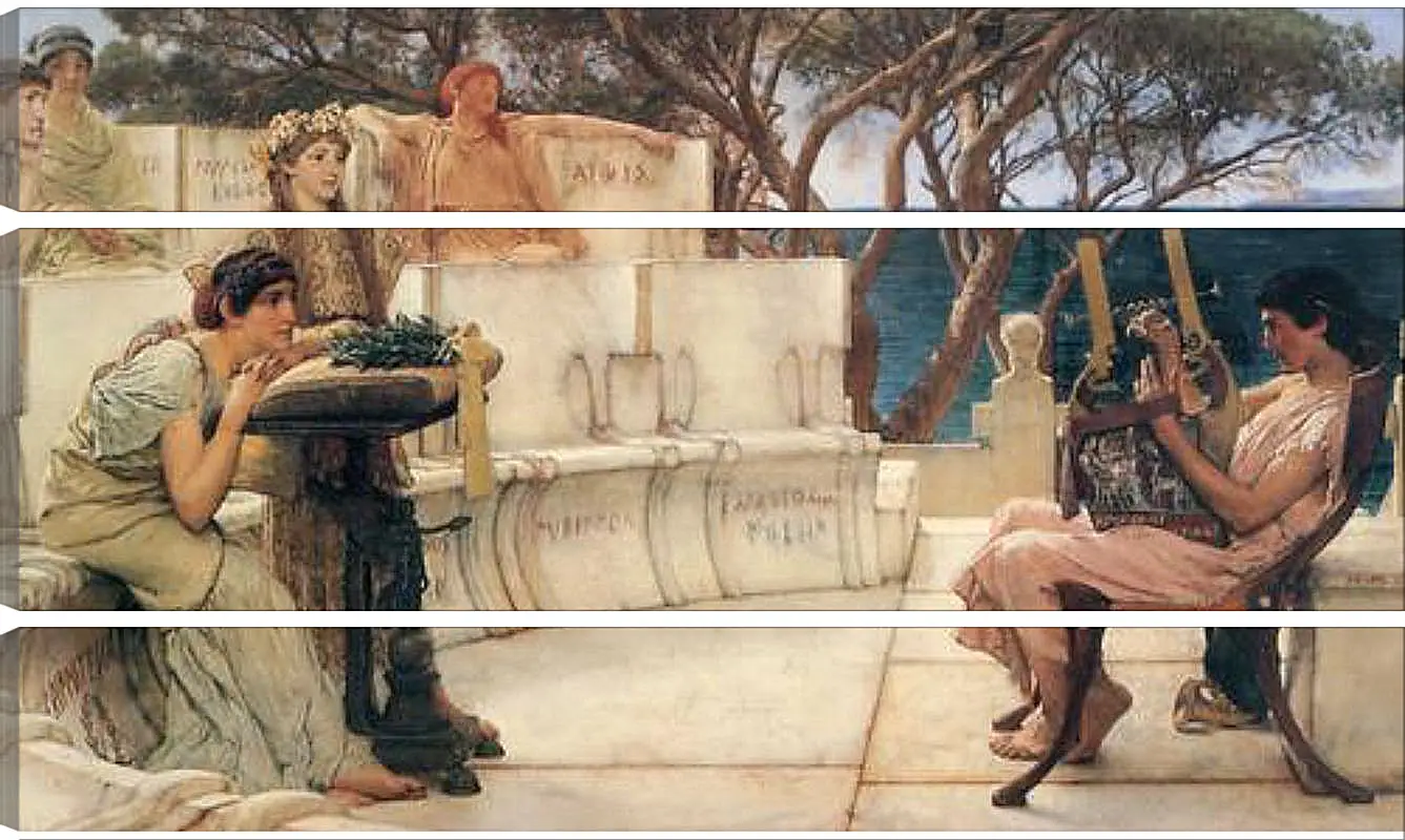 Модульная картина - Sappho and Alcaeus. Лоуренс Альма-Тадема