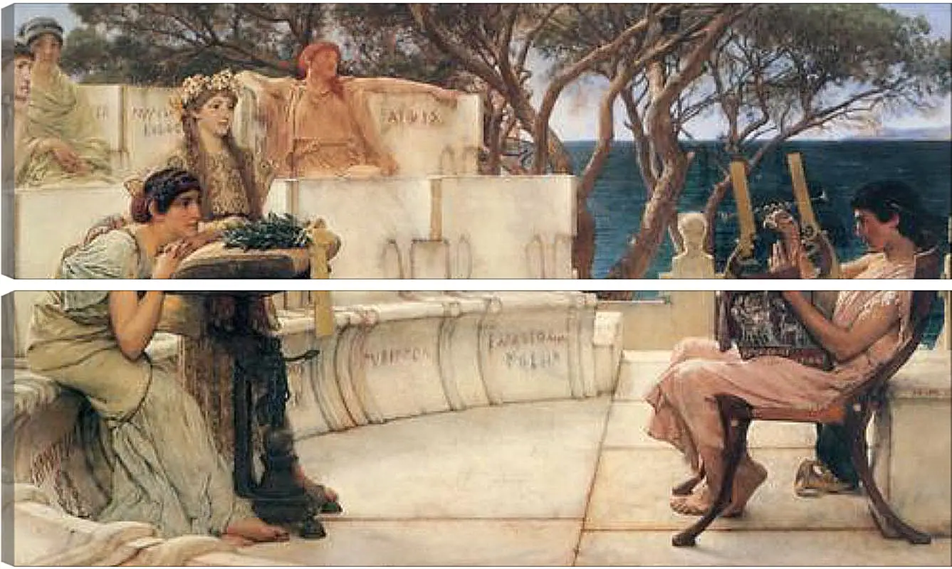 Модульная картина - Sappho and Alcaeus. Лоуренс Альма-Тадема