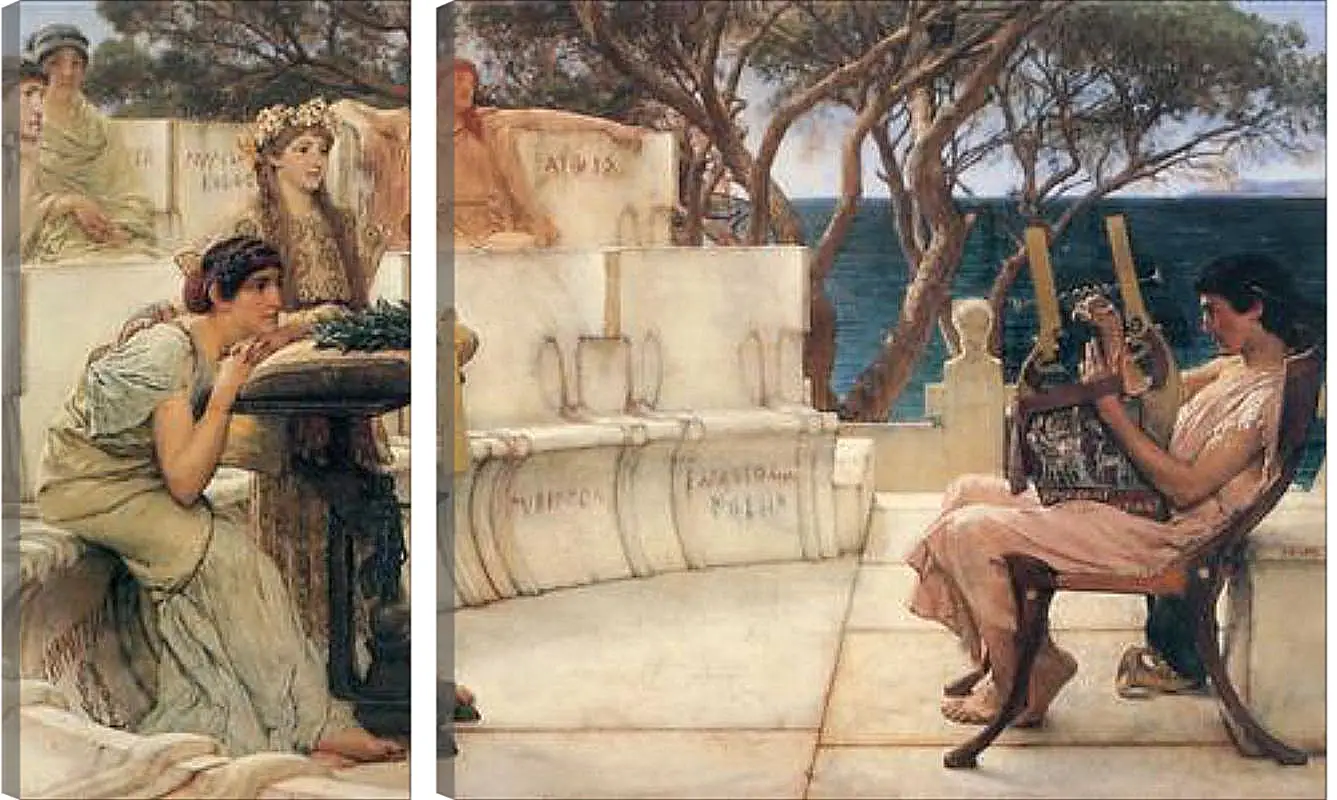 Модульная картина - Sappho and Alcaeus. Лоуренс Альма-Тадема