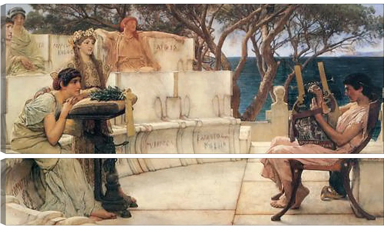 Модульная картина - Sappho and Alcaeus. Лоуренс Альма-Тадема